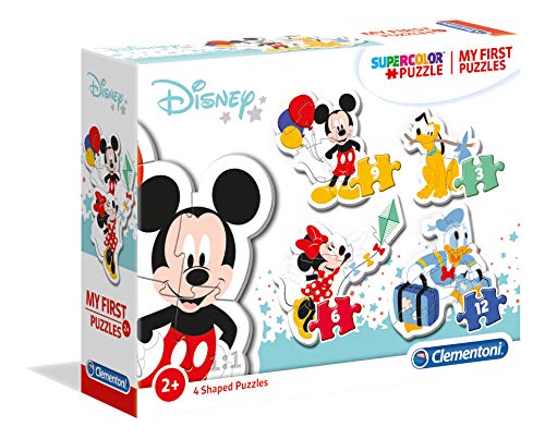 Clementoni - Puzzle infantil Mickey Mouse, progresivo 3-6-9-12 piezas, My First Puzzle, a partir de 2 años (20819)