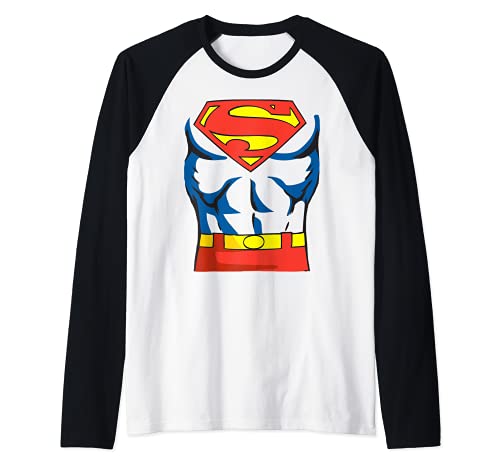 Cosplay de Superman DC de EE. UU. Camiseta Manga Raglan