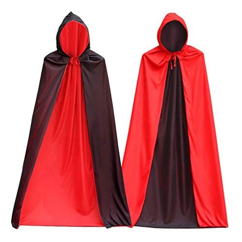 Create Idea - Capa de Disfraz de Halloween (170 cm), Color Negro y Rojo