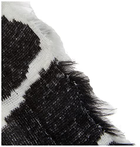 CRS Fur Fabrics Material de la Tela de la Piel sintética de la diversión, acrílico, Vaca Negra, 1Mtr - 150cm x 100cm