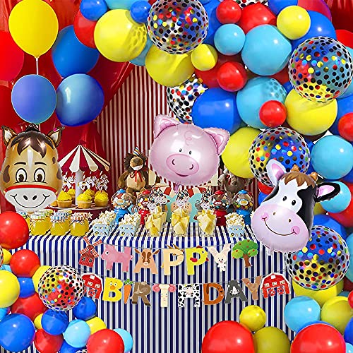 Cumpleaños Juguetes Globos De Fiesta Decoracion para Chico Chica,GEEKEO Decoraciones para Fiestas de Cumpleaños Animales de Granja para niños Juego de Decoraciones para Fiestas