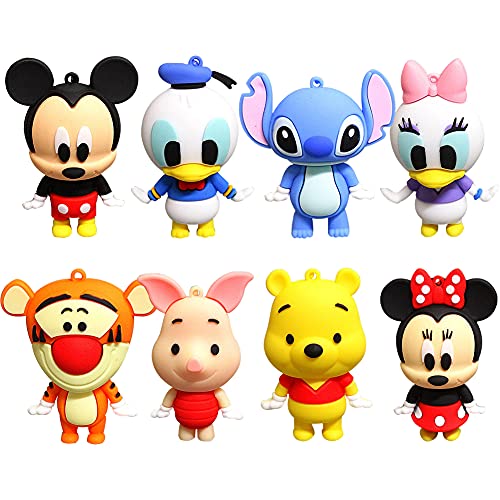CYSJ 8 Piezas Juego de Minifiguras de Mickey Suministros para Fiesta de cumpleaños Figuras para Cupcakes decoración para Tartas Suministros para decoración de Tartas