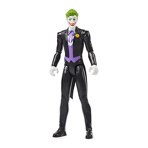 dc comics Batman - Figura de acción The Joker de 12 Pulgadas (Traje Negro), Juguetes para niños de 3 años en adelante