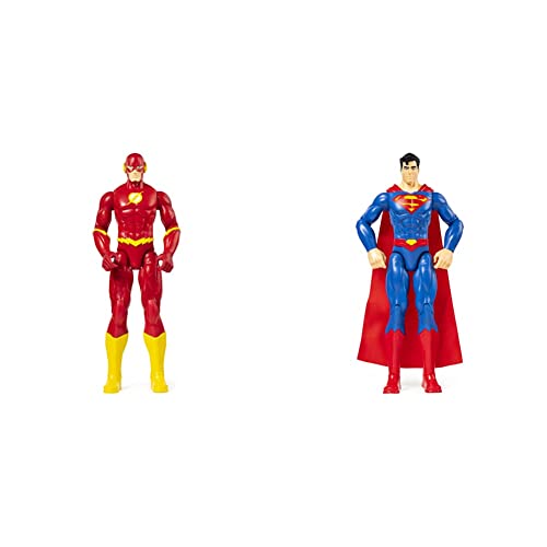 DC COMICS MUÑECO Flash 30 CM Figura Flash Articulada de 30 cm Coleccionable + Superman MUÑECO 30 CM Figura Superman Articulada de 30 cm Coleccionable 6056778