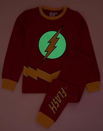 DC Comics The Flash Pijamas Boys Kids Brilla en el Traje Oscuro PJS 5-6 años