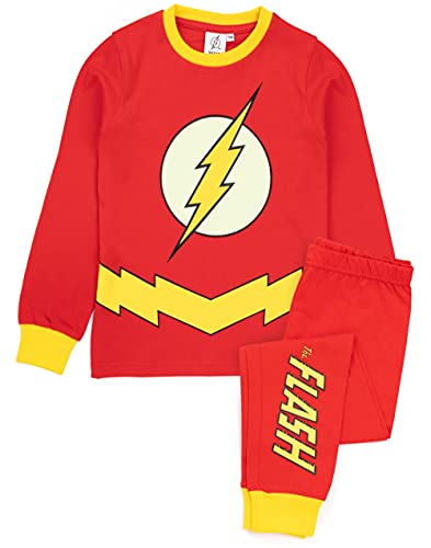 DC Comics The Flash Pijamas Boys Kids Brilla en el Traje Oscuro PJS 5-6 años