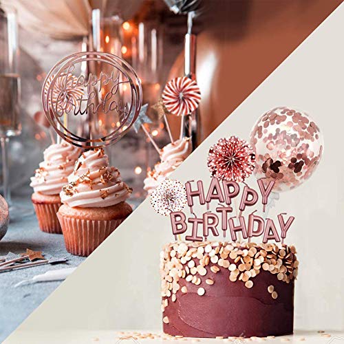 Decoracion Tarta Cumpleaños, Cake Topper Globos, 30 Piezas Happy Birthday Decoracion Tarta, Topper Tarta,Decoración Tartas.