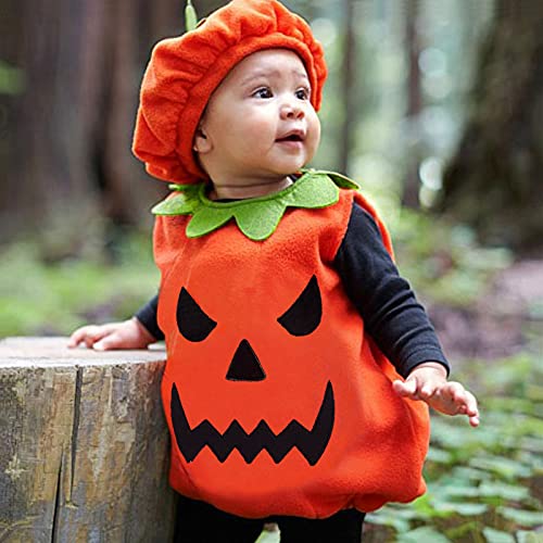 Detrade Disfraz de Halloween para recién nacido, para bebé, para Halloween, disfraz de calabaza, #04-naranja, 2-3 años