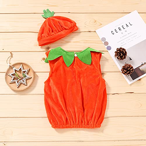 Detrade Disfraz de Halloween para recién nacido, para bebé, para Halloween, disfraz de calabaza, #04-naranja, 2-3 años