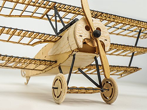 dino Ensamblado 3D Puzzle Modelo DIY Avión Fokker DRI Kit de artesanía de Madera, Kits de Aviones de Madera de balsa Cortados con láser para Construir para Adultos Adolescentes