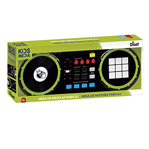 Diset - DJ Mixer, Mesa de mezclas para experimentar con la música y el sonido para niños a partir de 4 años