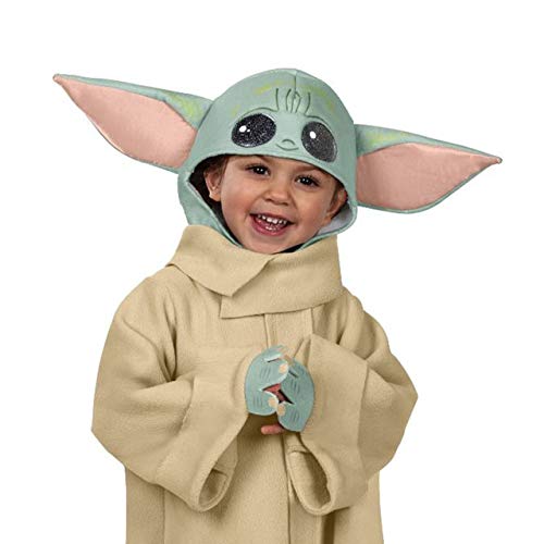 Disfraz infantil de Star Wars Yoda Baby Yoda Jedi Master Alien Cos Juego de rol (sombrero + ropa, M (5 ~ 7 años)