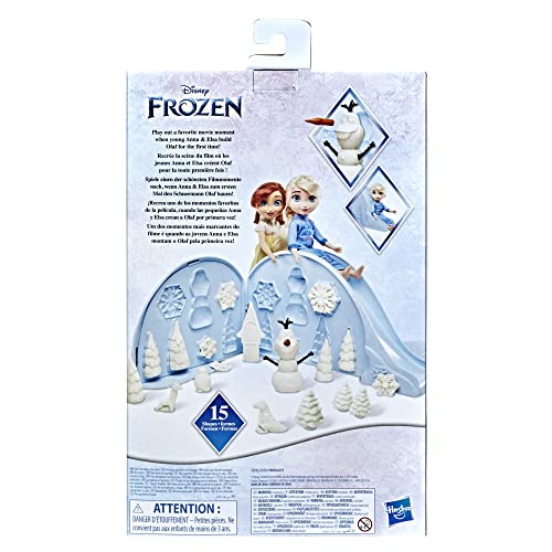 Disney Frozen Sister Snow Magic, Non-Toxic Play-Doh Playset, Young Anna and Elsa Dolls, Toy for Kids 3 Years Old and Up