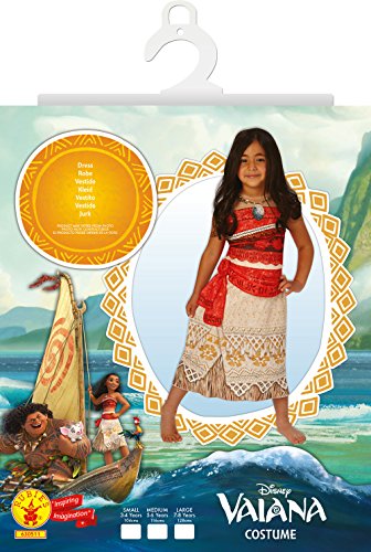 Disney Moana - Disfraz de Vaiana para niña, infantil 3-4 años (Rubie's 630511-S)
