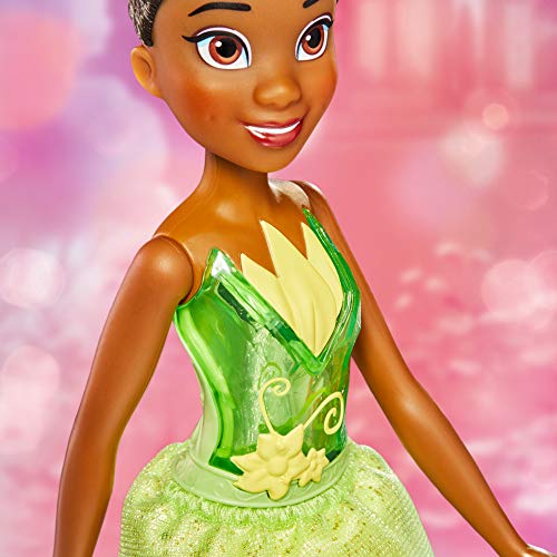 Disney Princess Royal Shimmer - Muñeca de Tiana - Muñeca con Falda y Accesorios - Juguete para niños y niñas de 3 años en adelante