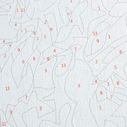 DIY Pintura por Números,adultos y niños usan pinceles y pintura para pintar digitalmente,adecuado para regalos y decoraciones,Lobo solitario en la nieve(16 * 20 pulgadas, sin borde)