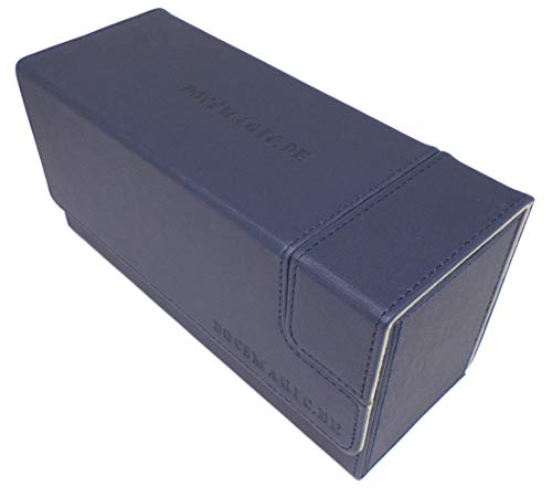 docsmagic.de Premium Magnetic Tray Long Box Dark Blue Small + 2 Flip Boxes - Azul Oscuro