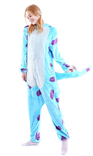 Dolamen Adulto Unisexo Onesies Kigurumi Pijamas, Mujer Hombres Traje Disfraz Animal Pyjamas, Ropa de Dormir Halloween Cosplay Navidad Animales de Vestuario (Medium (61"-65"),)