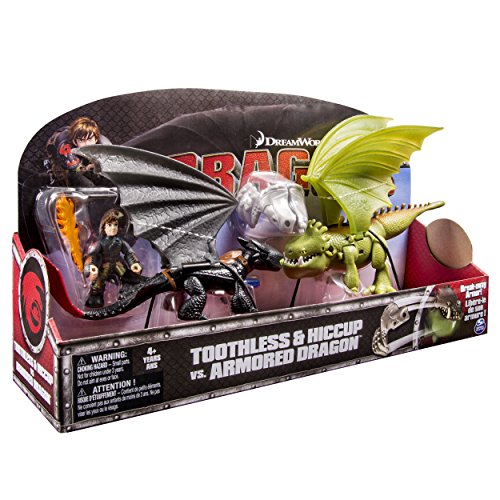 DreamWorks Dragons, Toothless & Hiccup Vs. Armored Dragon Figures