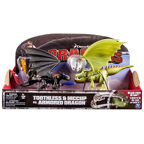 DreamWorks Dragons, Toothless & Hiccup Vs. Armored Dragon Figures