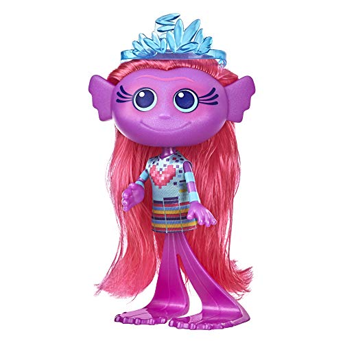 DreamWorks Trolls World Tour - Muñeca de Estilo Sirena con Vestido extraíble y Accesorio de Tiara, Juguete de muñeca de Moda para niñas