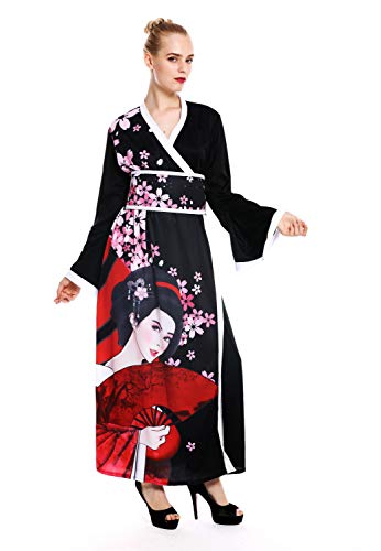 dressmeup - W-0288-M/L Disfraz mujer feminino Halloween quimono kimono Geisha Japón japonaise Chine Talla M/L