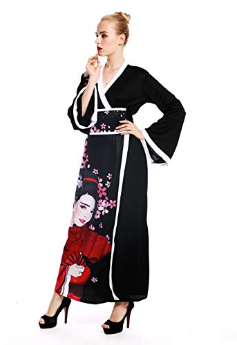 dressmeup - W-0288-M/L Disfraz mujer feminino Halloween quimono kimono Geisha Japón japonaise Chine Talla M/L