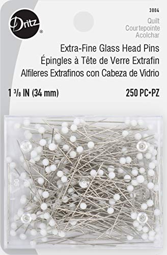 Dritz Quilting Extra Fine Glass Head Pins-1-3/8 250/Pkg