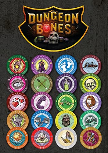 Dungeon Bones: 20 fichas de condición, diseñadas para el juego de rol 5E más popular del mundo (14+)