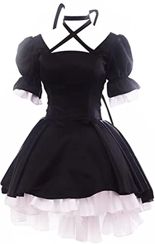 El Popular En Amor Juego Reescribir Cosplay Disfraz Kanbe Kotori Vestido Estilo Encantador Conjunto Completo Halloween (X-Pequeño), Negro)