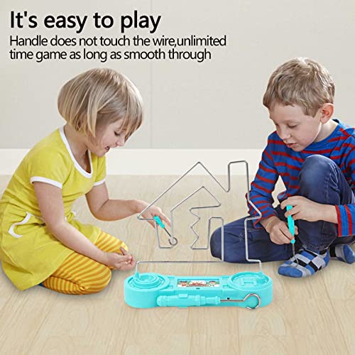 Electric Shock Bump Maze - Dont Buzz the Wire Game Toy, juegos de descargas eléctricas para niños, juego de timbre, Super Nerve Game Wire Skill Maze Niños Adultos Nerves Touch Retro Family Time (Azul)