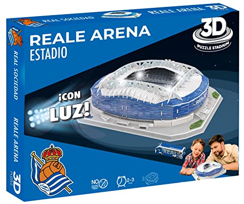 Eleven Force- Puzzle 3D Estadio Seguros Arena (Real Sociedad) con luz, Color Azul (15297)