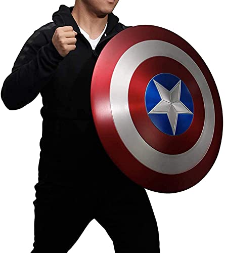 Escudo Capitan America Metal 1: 1 Adulto Apoyos de Película Escudo Capitan America Winter Soldier Escudo de Capitán América para niño 18.5 inch