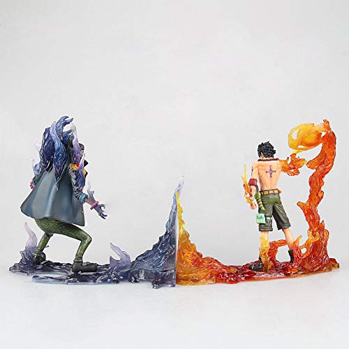 Estatua de juguete de una pieza modelo de juguete exquisito anime decoración decoración Yan Di Aisi batalla negro barba agua oscura conjunto de dos piezas