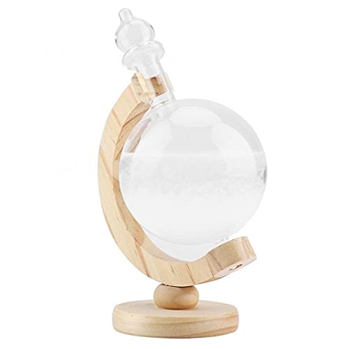 Estatua de resina En forma de globo de cristal tormenta creativa de la botella de cristal de escritorio tormenta estación meteorológica Predictor la decoración del hogar Estatuas de animales