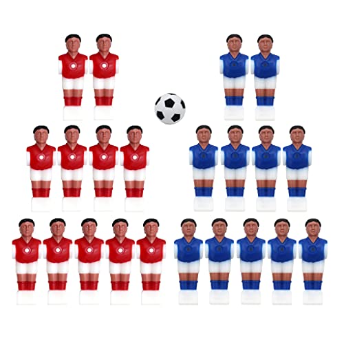 F Fityle Mini Mesa de Resina, fútbol, ​​futbolín, Juego de diversión Familiar, fútbol Interior y Exterior, 22 Piezas, Modelo de Jugador de fútbol - Estilo 1