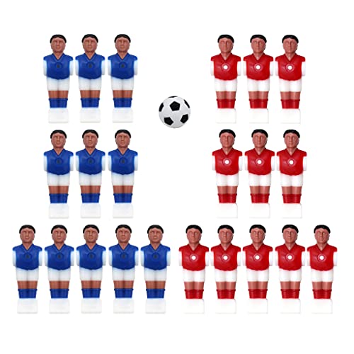 F Fityle Mini Mesa de Resina, fútbol, ​​futbolín, Juego de diversión Familiar, fútbol Interior y Exterior, 22 Piezas, Modelo de Jugador de fútbol - Estilo 1