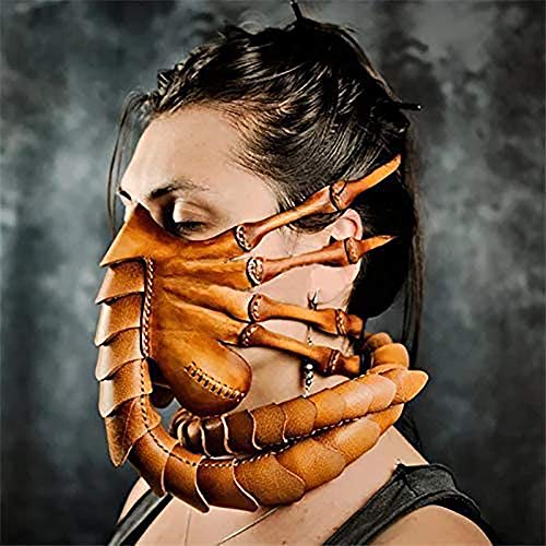 Facehugger - Disfraz de alienígena para rostro de Hugger disfraz de Halloween para hombres adultos Alien Cara Disfraz de Prop Scary Garras Insecto