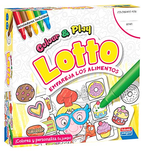 Falomir Color & Play Lotto, Juego de Mesa, Manualidades, Multicolor (1)