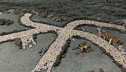 Fantasy Battle Systems Wargames Terrain - Roads and River - Multi Level Tabletop War Game Board - Wargaming 40K Universe - BSTFWA005
