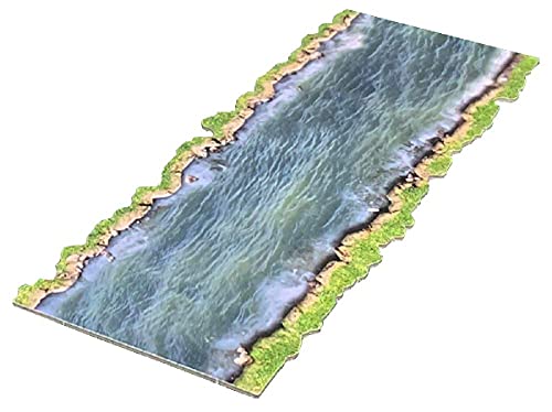 Fantasy Battle Systems Wargames Terrain - Roads and River - Multi Level Tabletop War Game Board - Wargaming 40K Universe - BSTFWA005