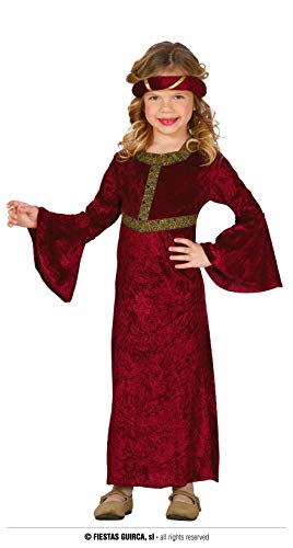 FIESTAS GUIRCA Disfraz de Dama Medieval para niña de 7 a 9 años