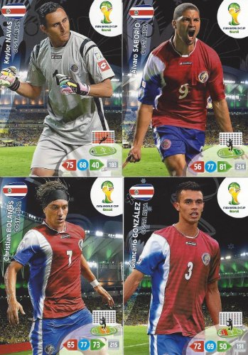 FIFA World Cup 2014 Brazil Adrenalyn XL Costa Rica Base Card Team Set