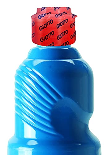 Fila 135561 Bote Tempera Escolar de 500 ml (Lavable, sin Gluten) Color Azul Cyan
