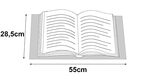 Forro de Libros Autoadhesivo, Ajustable y Transparente - Pack de 10 Forros 28,5x55 cm