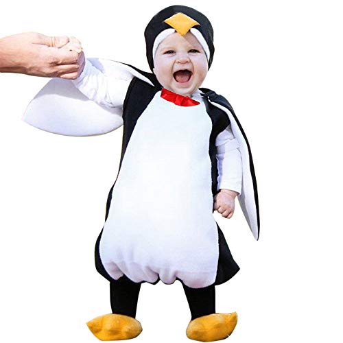 Fossen Disfraz Pinguino Ropa Bebe Niña Niña Tops con Cubierta del pie