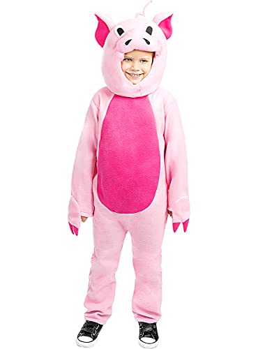Funidelia | Disfraz de Cerdo para niño y niña Talla 7-9 años ▶ Animales - Color: Rosa - Divertidos Disfraces y complementos para Carnaval y Halloween