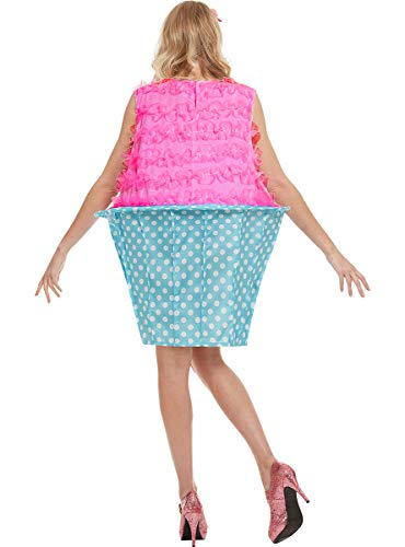 Funidelia | Disfraz de Cupcake para Mujer Talla XL ▶ Madalena, Dulce, Comida, Postre - Color: Rosa - Divertidos Disfraces y complementos para Carnaval y Halloween