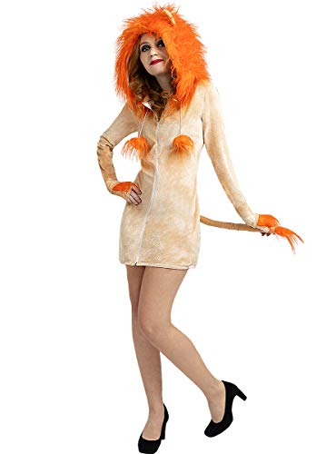Funidelia | Disfraz de Leona para Mujer Talla XL ▶ Animales, Desierto - Color: Marrón - Divertidos Disfraces y complementos para Carnaval y Halloween