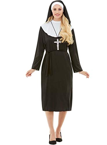 Funidelia | Disfraz de Monja para Mujer Talla L ▶ Religioso, Nun, Sister Act, Profesiones - Color: Negro - Divertidos Disfraces y complementos para Carnaval y Halloween